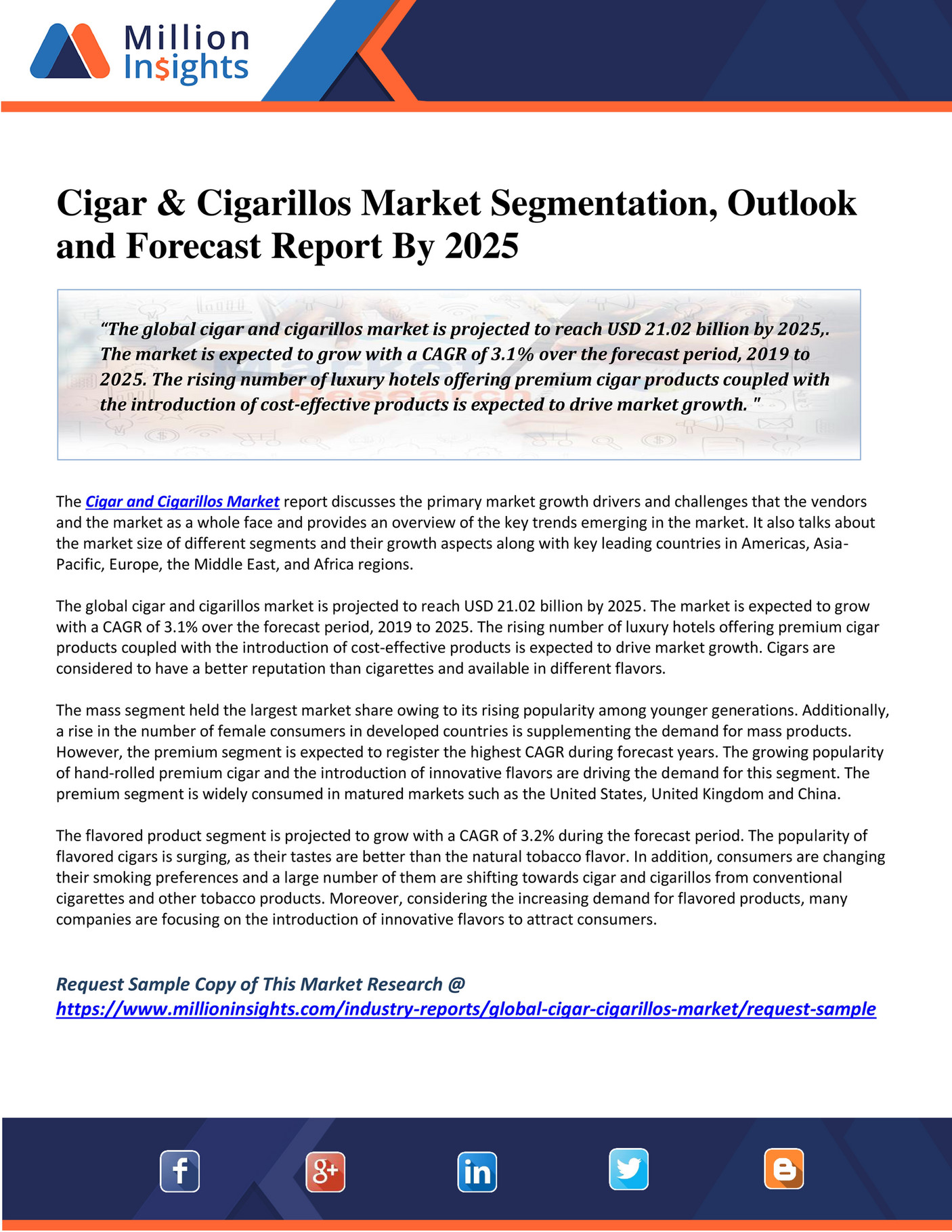 Million Insights Cigar & Cigarillos Market Segmentation, Outlook and
