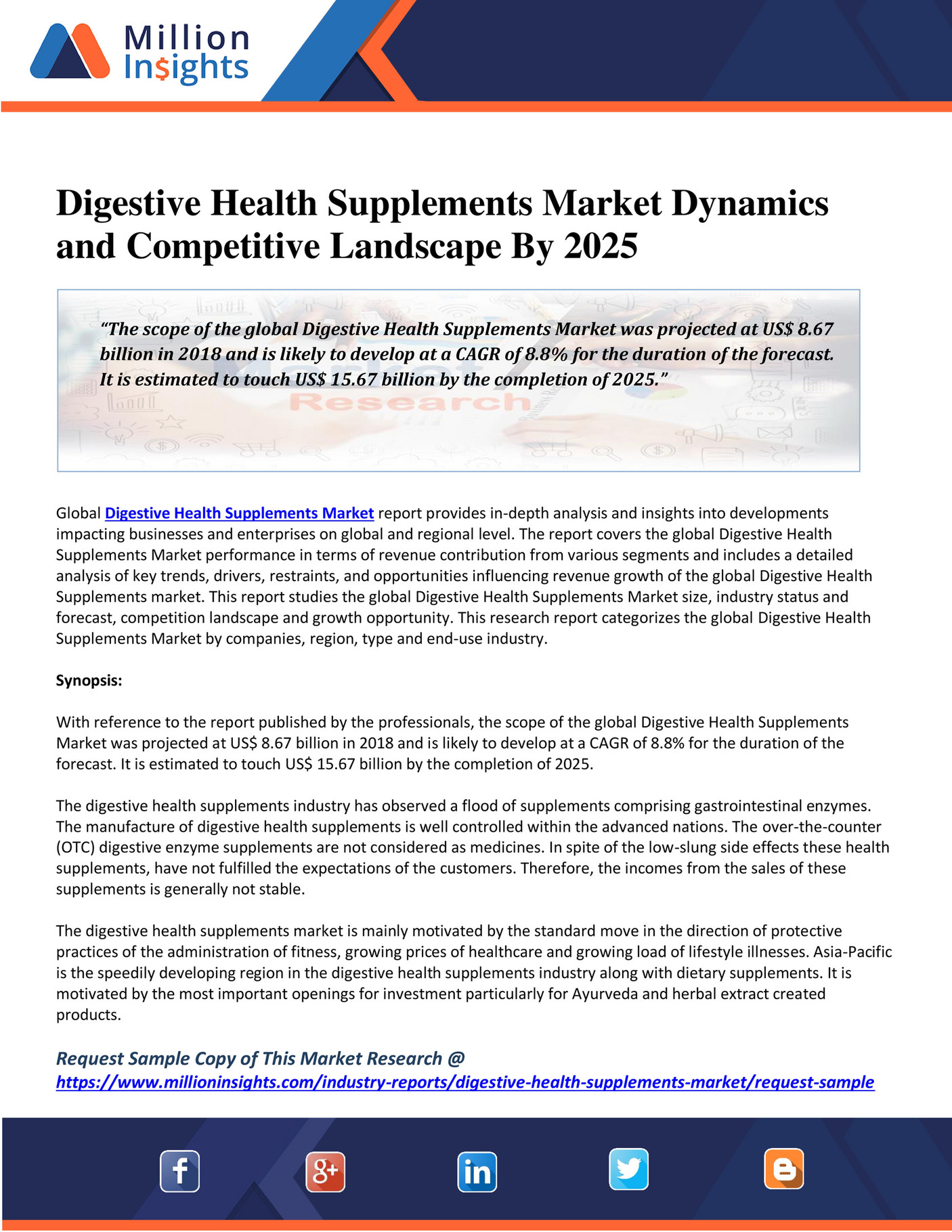 Million Insights Digestive Health Supplements Market Dynamics and