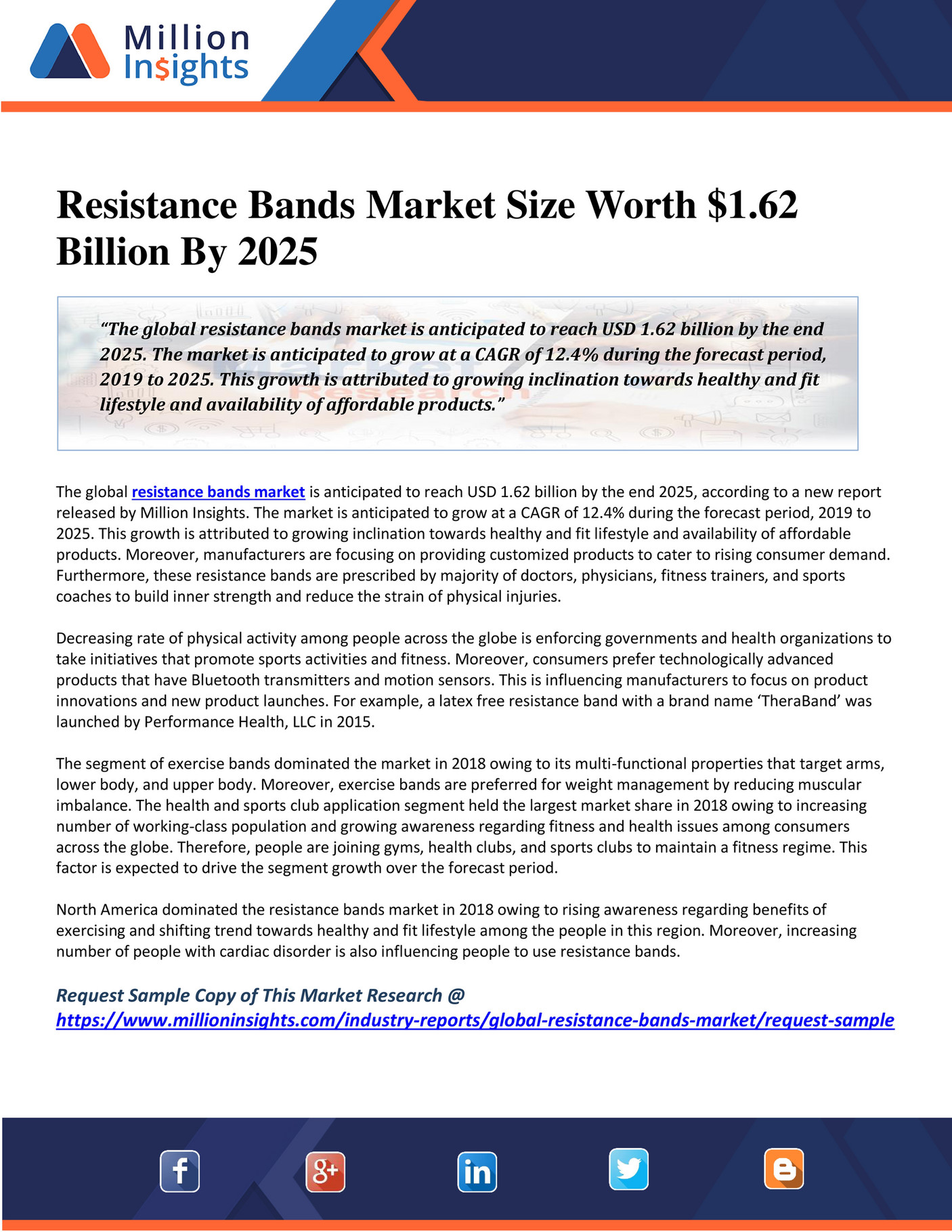 Million Insights Resistance Bands Market Size Worth 1.62 Billion By