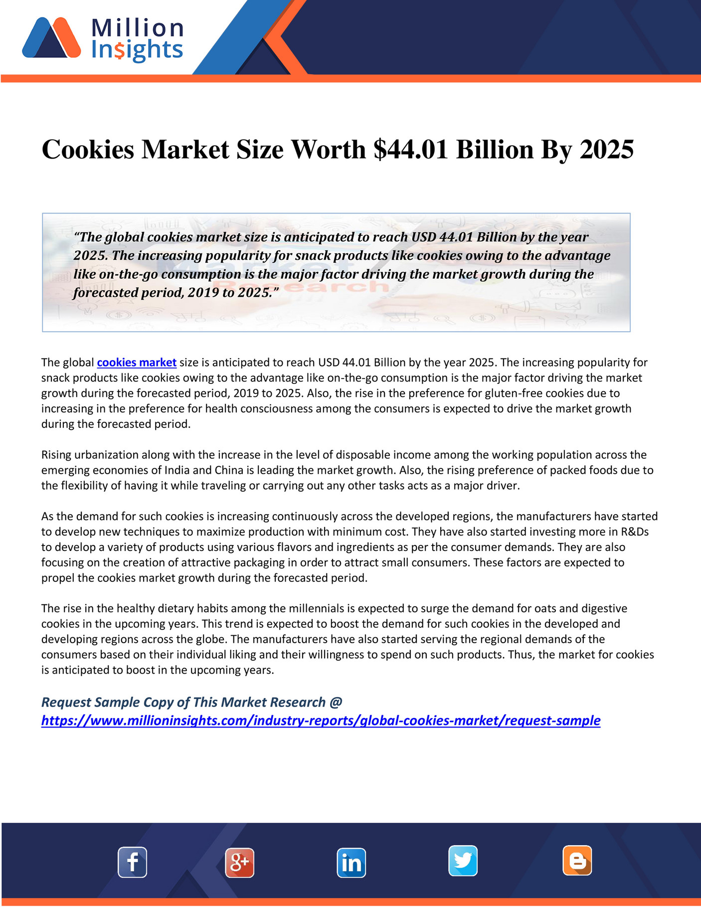 Million Insights Cookies Market Size Worth 44.01 Billion By 2025