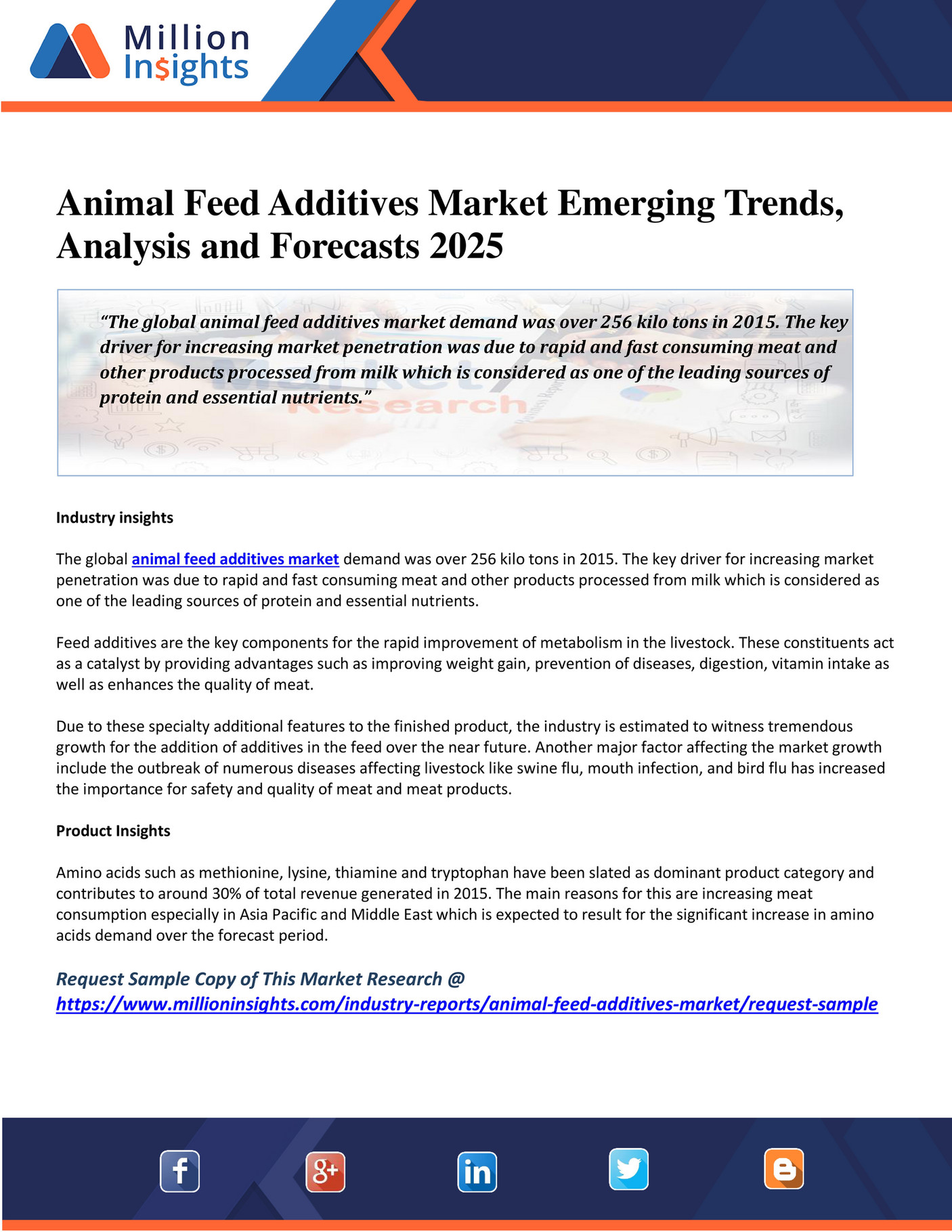 Million Insights Animal Feed Additives Market Emerging Trends, Analysis and Forecasts 2025