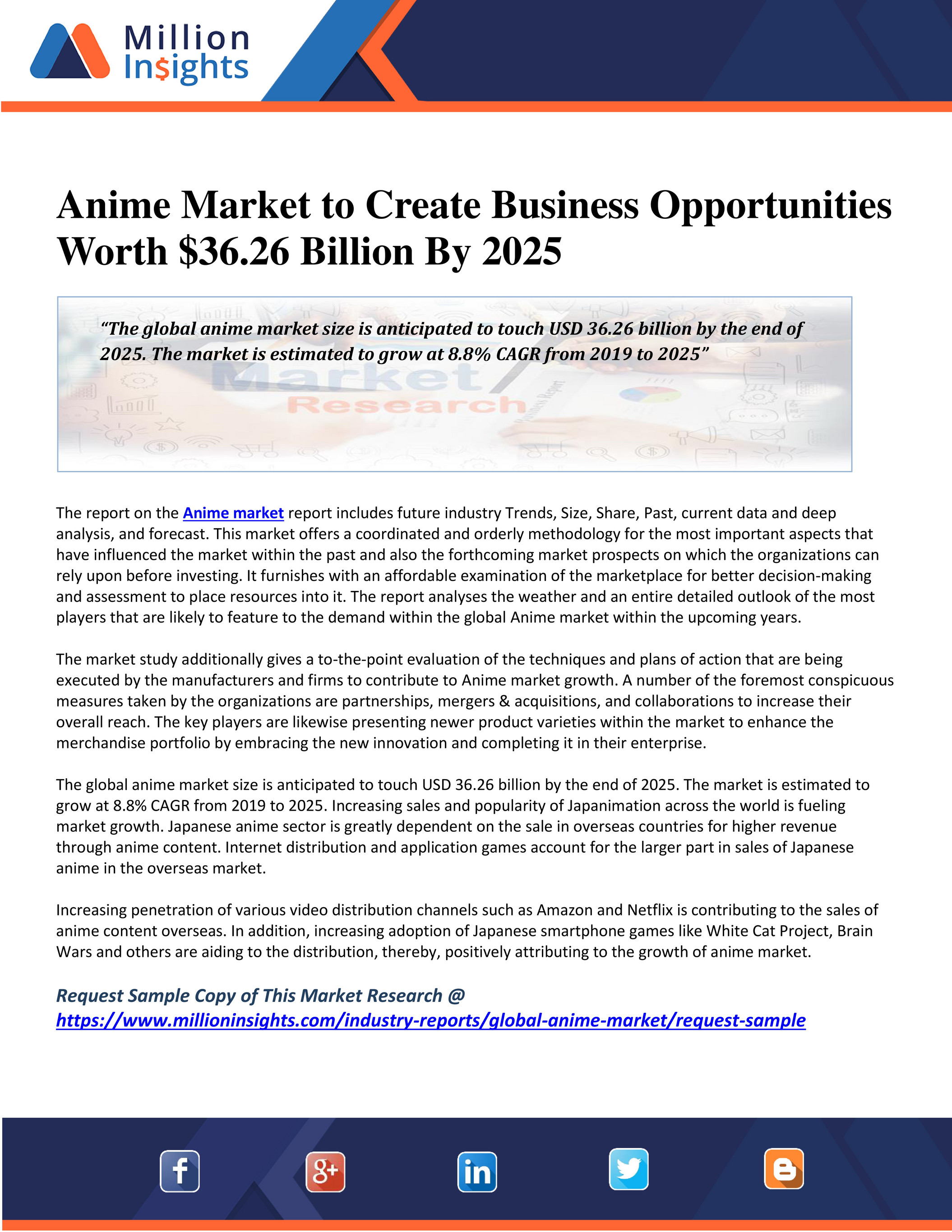 Million Insights - Anime Market to Create Business Opportunities Worth  $ Billion By 2025 - Page 1 - Created with 