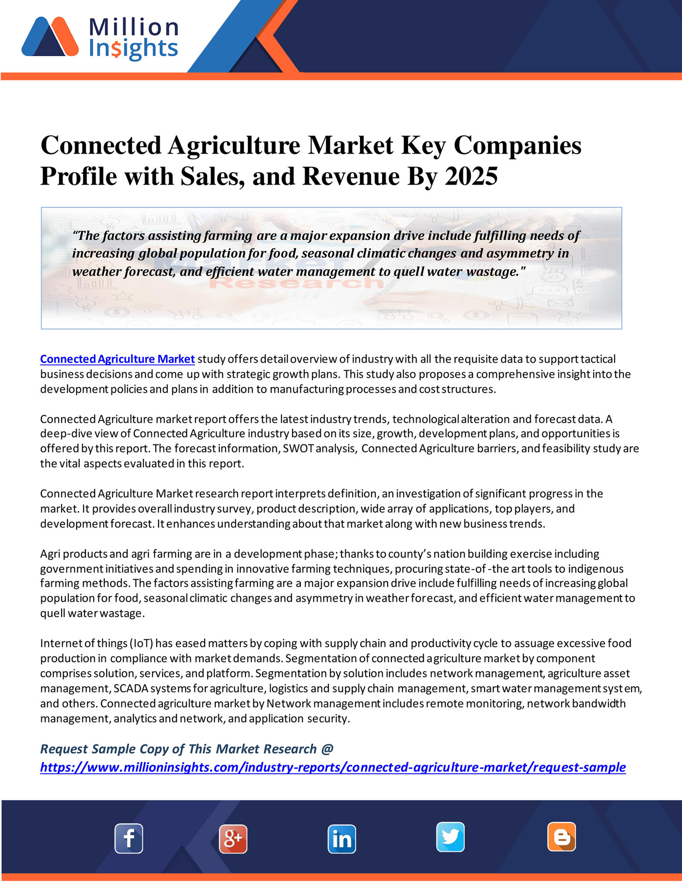 Million Insights Connected Agriculture Market Opportunities and Long