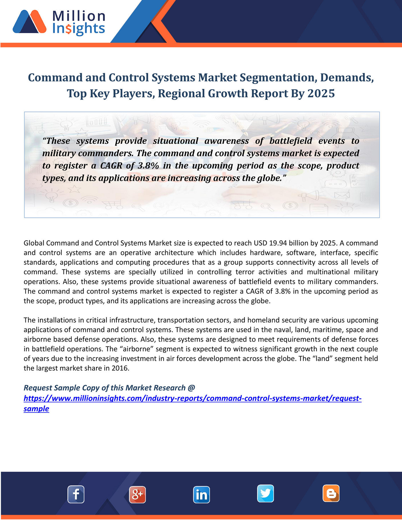Million Insights Command and Control Systems Market Economic Growth