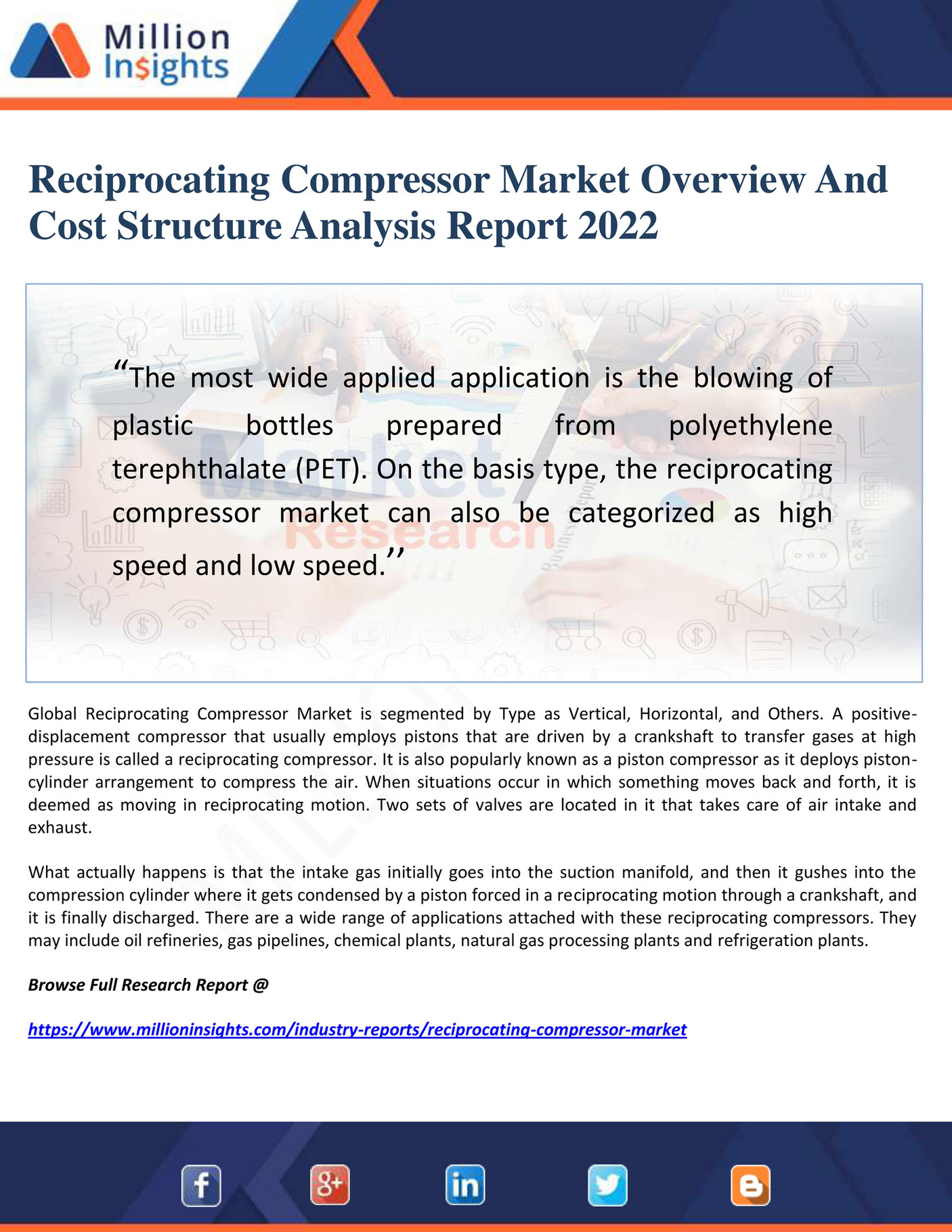 Million Insights Reciprocating Compressor Market Overview And Cost