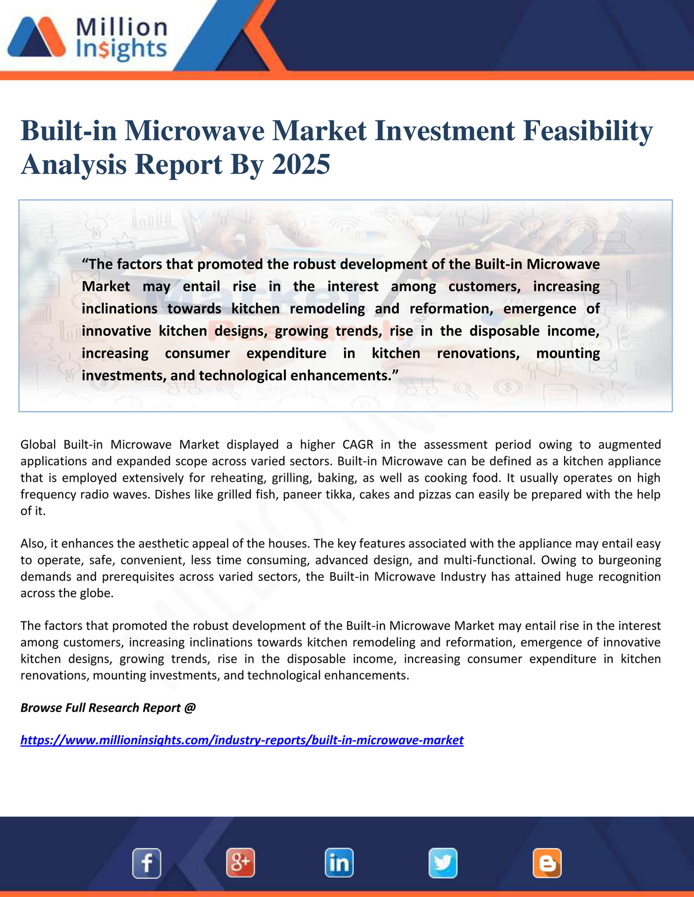 Million Insights Builtin Microwave Market Investment Feasibility