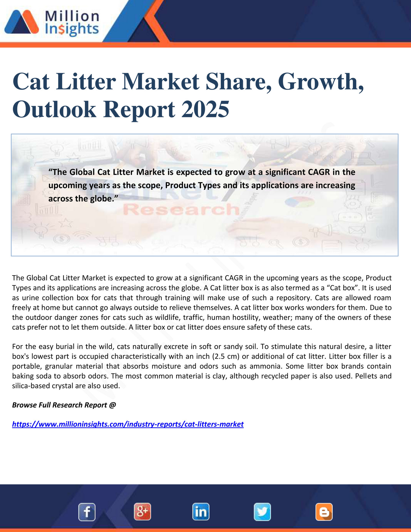 Million Insights Cat Litter Market Share, Growth, Outlook Report 2025