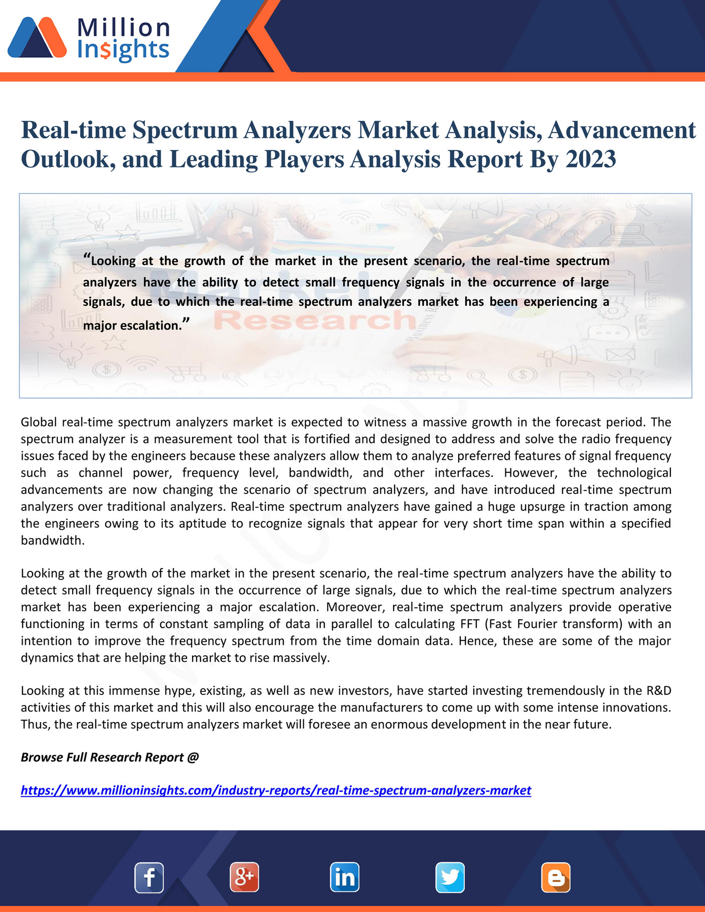 Million Insights - Real-time Spectrum Analyzers Market Analysis ...