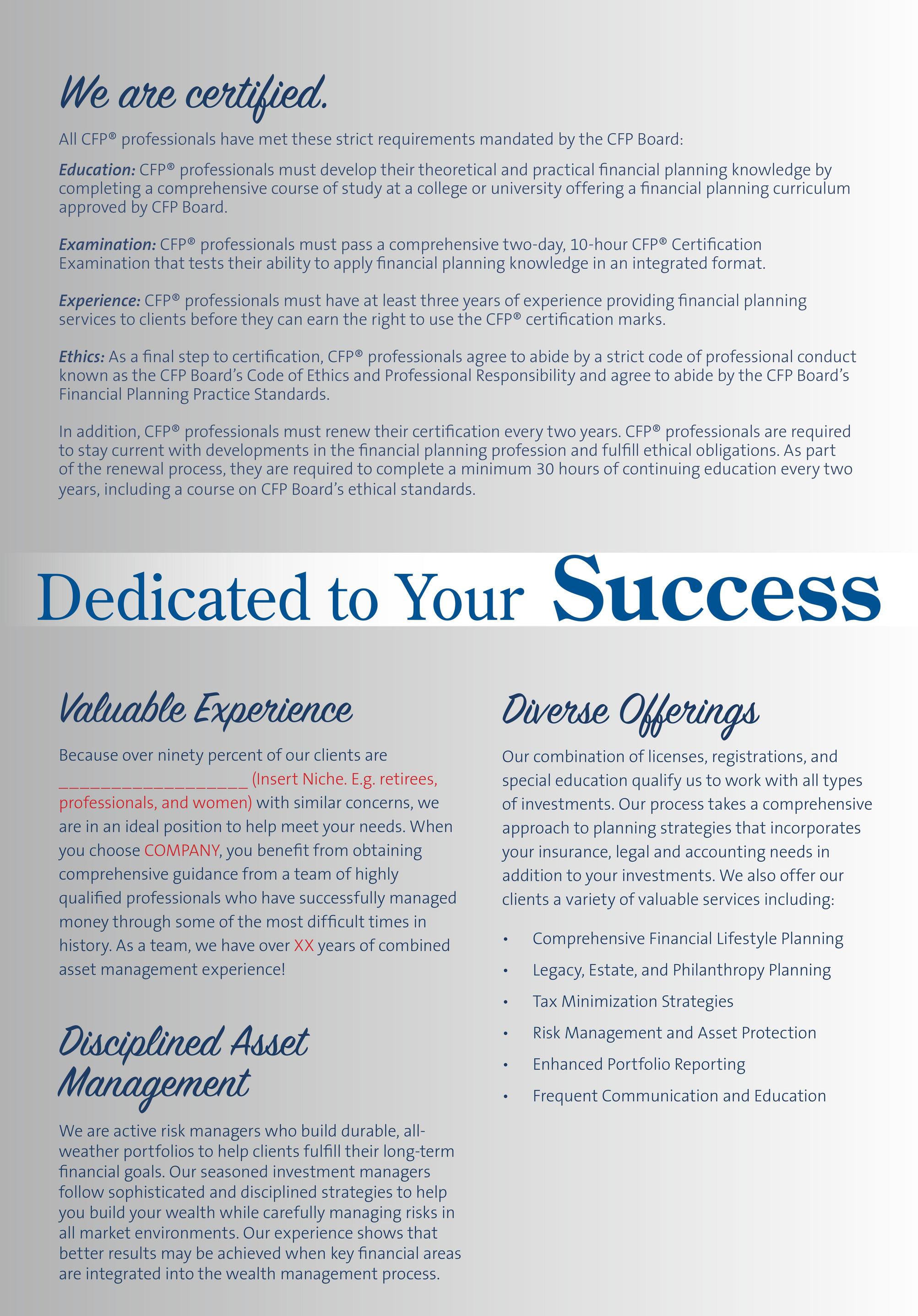Financial Independence Group General Wow Brochure Page 4 5 Created With Publitas Com