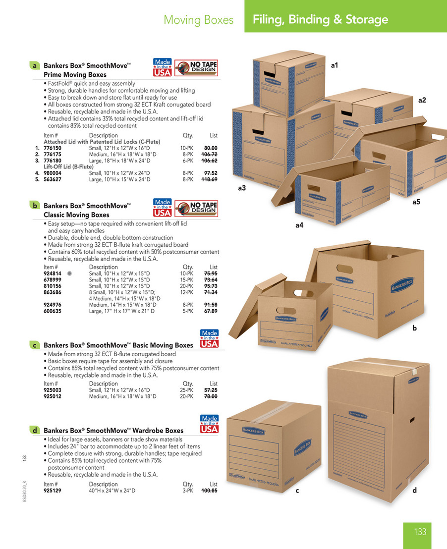Bankers Box SmoothMove Classic Moving Boxes - Small 20pk