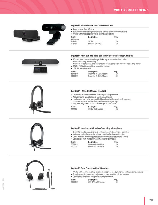 Logitech Communicator ISC Solutions - Business Reference Guide 2024 - Page 714-715
