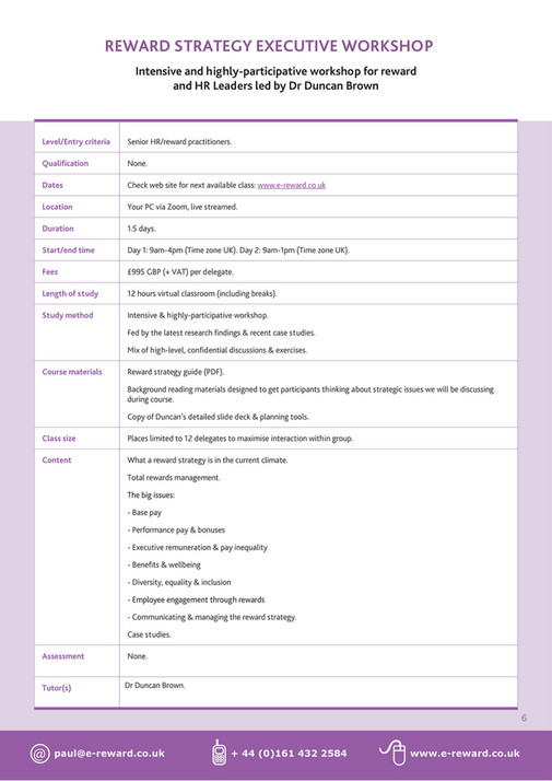 Setting Rewards Study Strategy Summary of all E-reward Compensation and Benefits Courses - Page 4-5