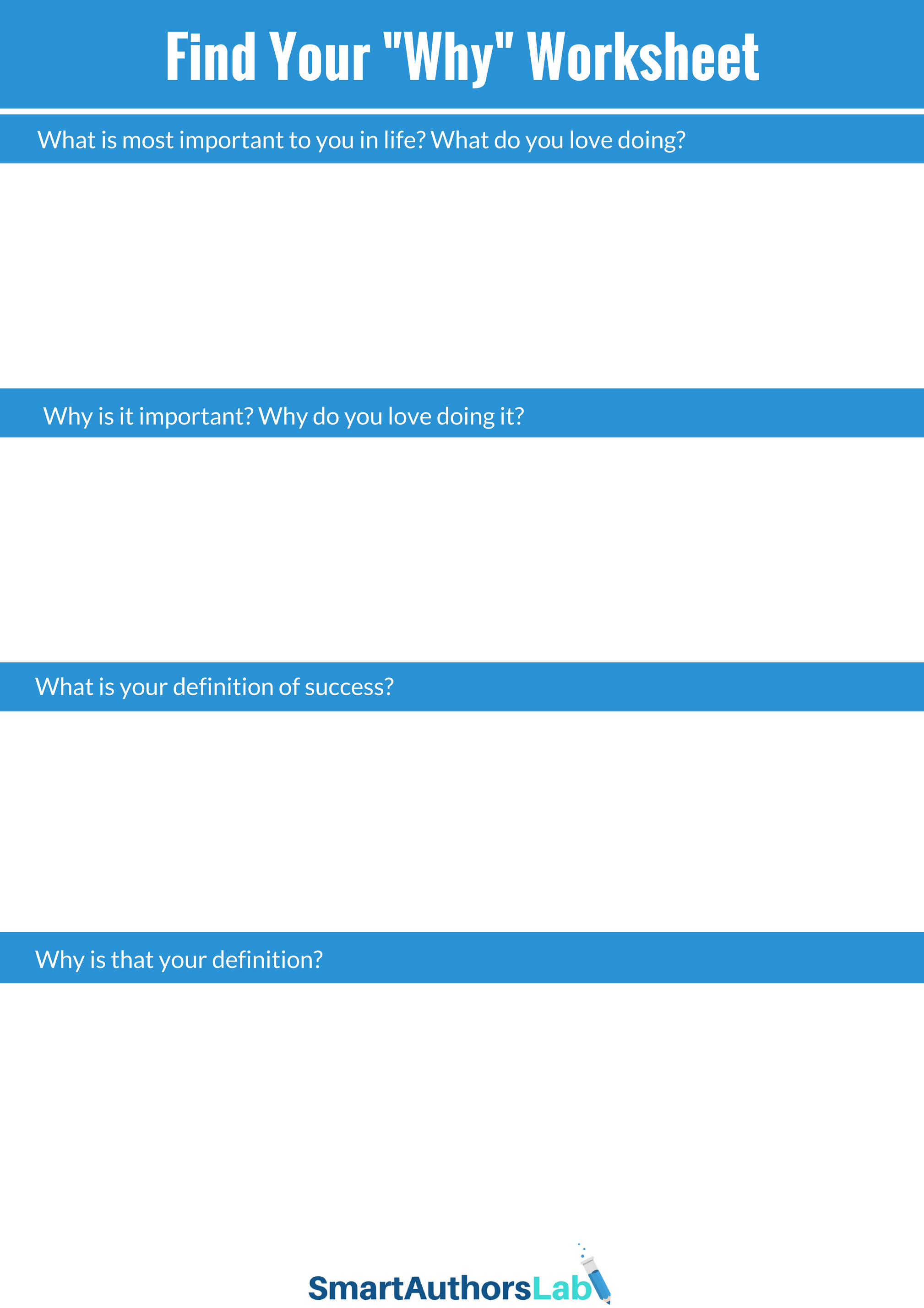 Free Collection of Find Your Why Worksheets for All Ages