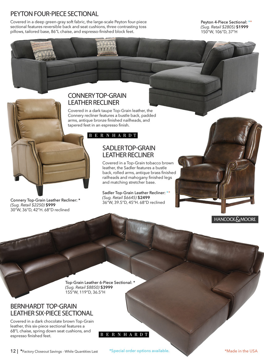 six piece sectional on Weir S Furniture 2019 June Catalog V1 Page 12 13 Created With Publitas Com