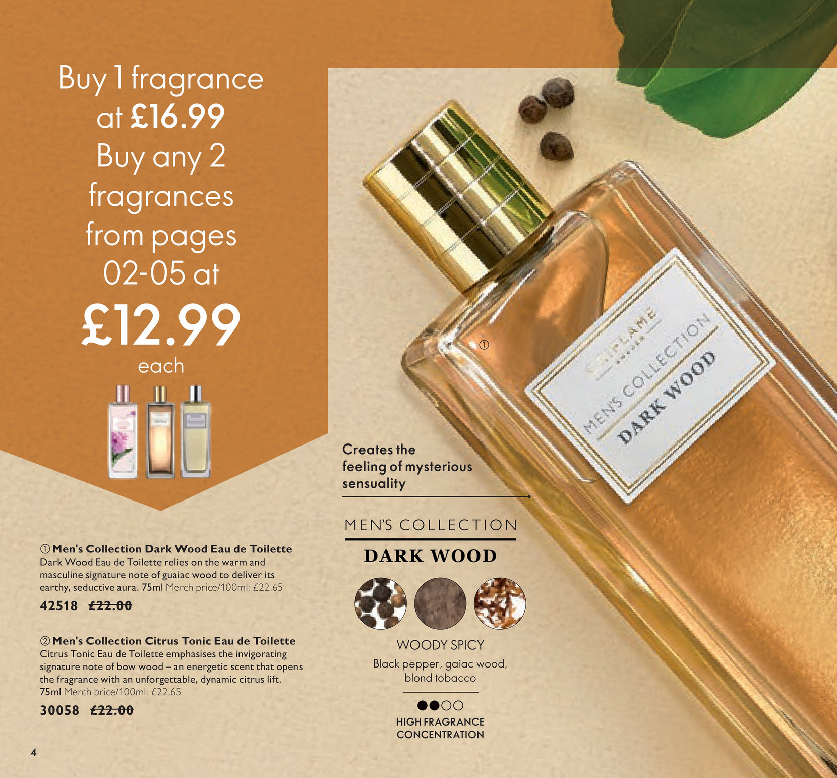 Oriflame dark wood online perfume price