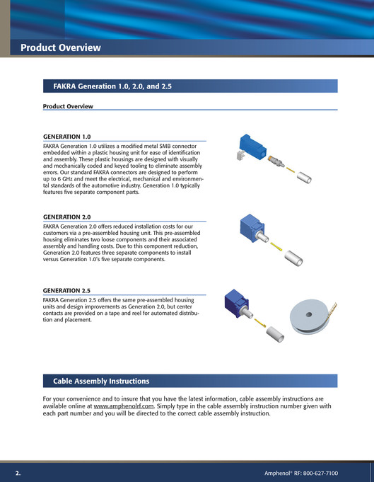 Amphenol RF Amphenol RF 2007 FAKRA Catalog Page 45 Created with