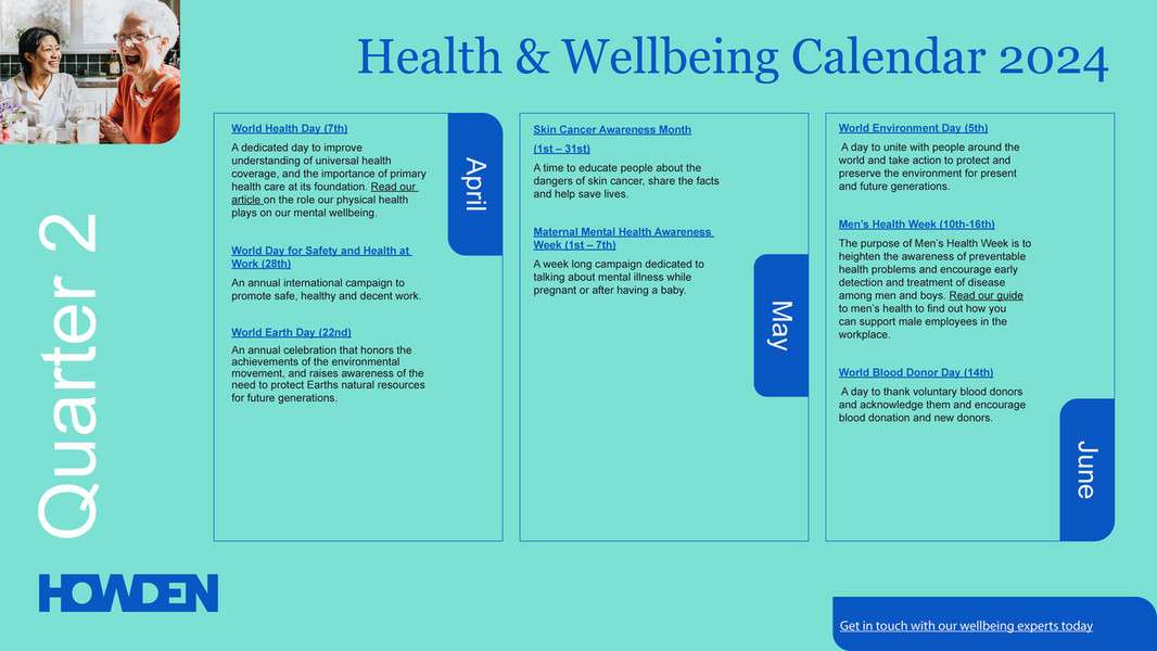Howden Insurance Brokers Ltd - Global Health - Wellbeing Calendar 2024 ...