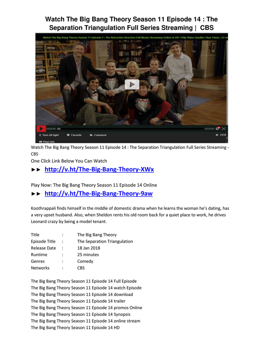 bigbang theory season 11 watch online