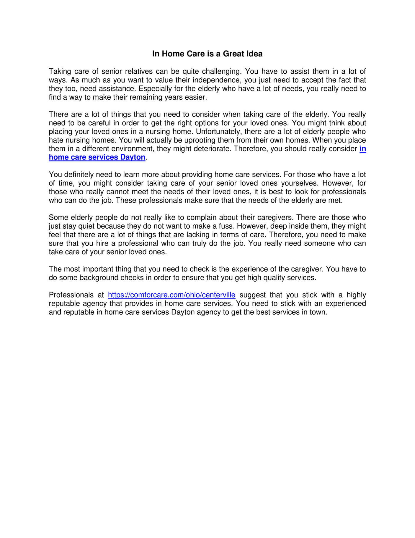 Home Care Agencies In Dayton Ohio