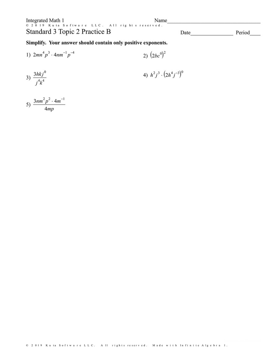 My publications - Standard 244 Topic 24 - Properties of Exponents Throughout Properties Of Exponents Worksheet Answers