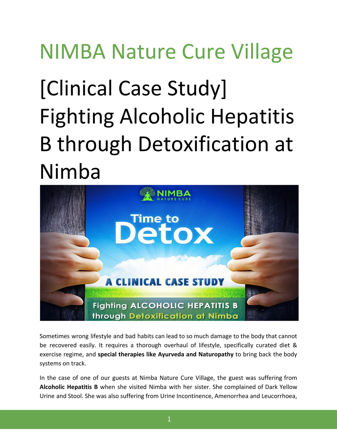 alcoholic hepatitis case study