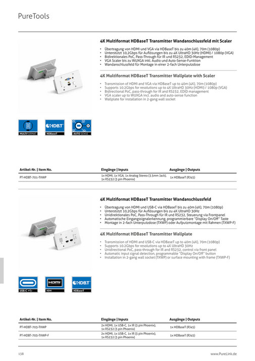 PureLink Catalogue 2022 | Install. Connect. Perform. - Page 142-143 ...