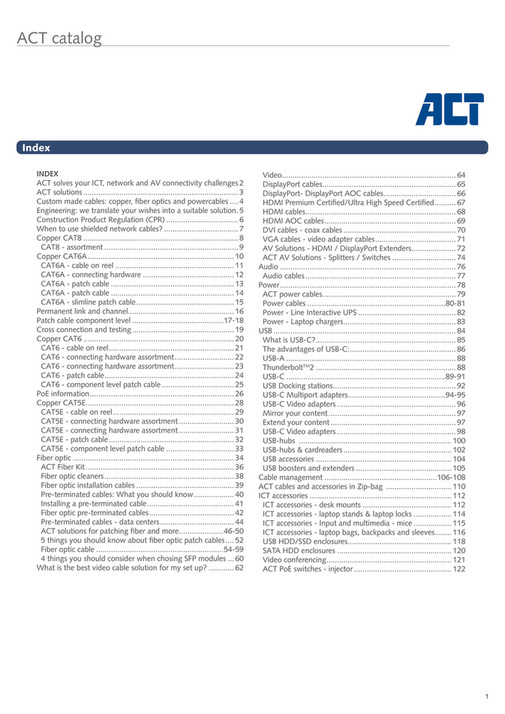 ACT Catalog EN - Pagina 1
