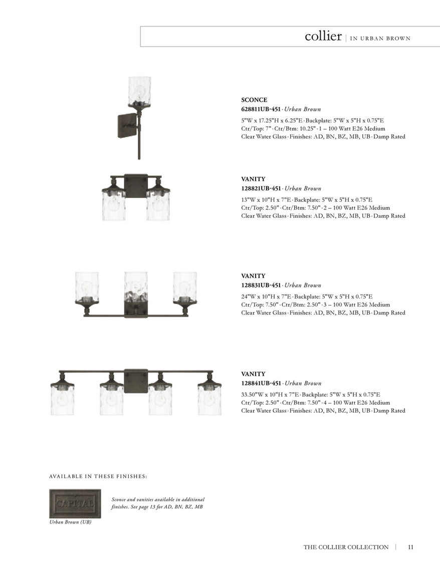 Capital Lighting Fixture - HomePlace Lighting Catalog 2018 - Page 10-11 -  Created with Publitas.com