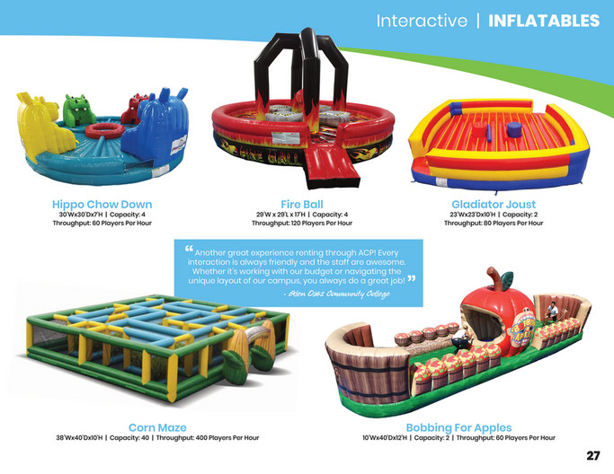 Rentable Inflatbles ACP Entertainment 2026 Catalog - Page 24-25 - Created with Publitas.com