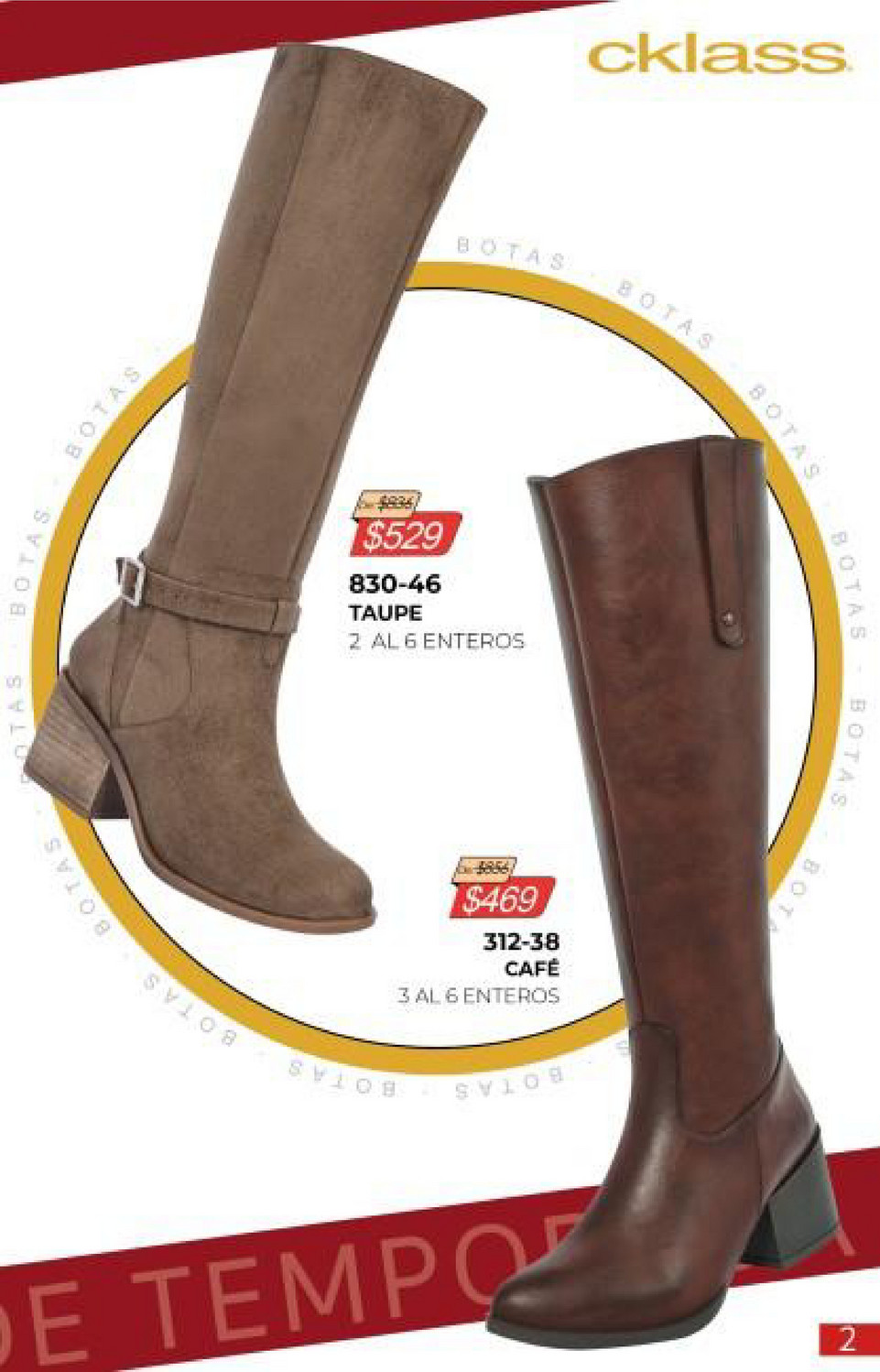 Vaqueras Cuadra Bota Vaquera Botas Largas Café Mujer Cklass Los