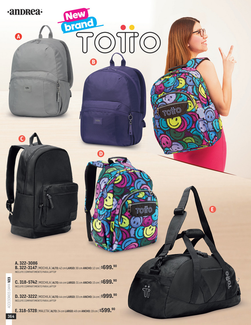 Catalogo andrea 2019 mochilas online