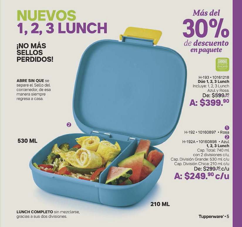 Topper Comida Lunch Box con cuchara palillos Azul