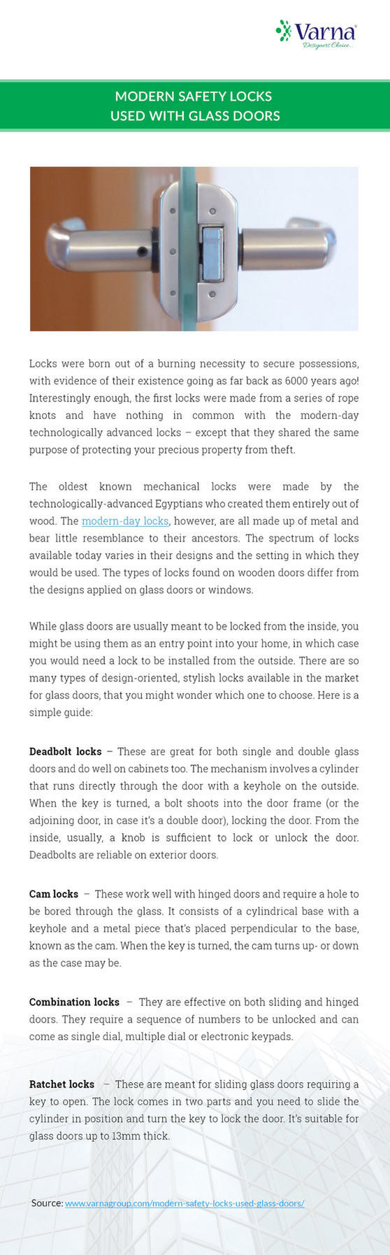 Locks: Types, Design, Metals Used, and Choosing Locks