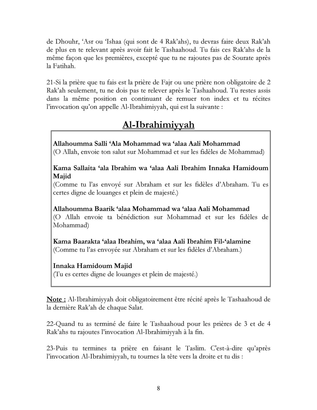 My Publications That Any New Muslim Needs To Know To Start Salat In French Page 10 Created With Publitas Com