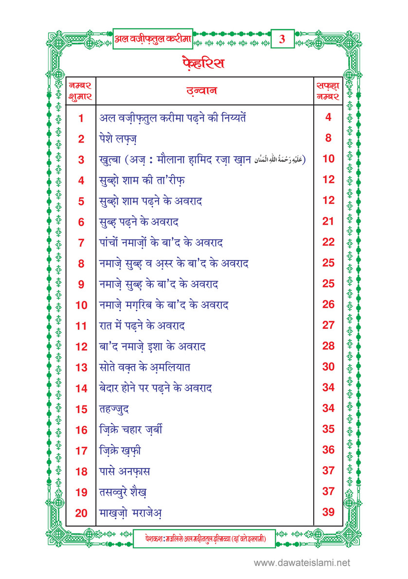 My Publications Al Wazifa Tul Karima In Hindi Page 4 5 Created With Publitas Com