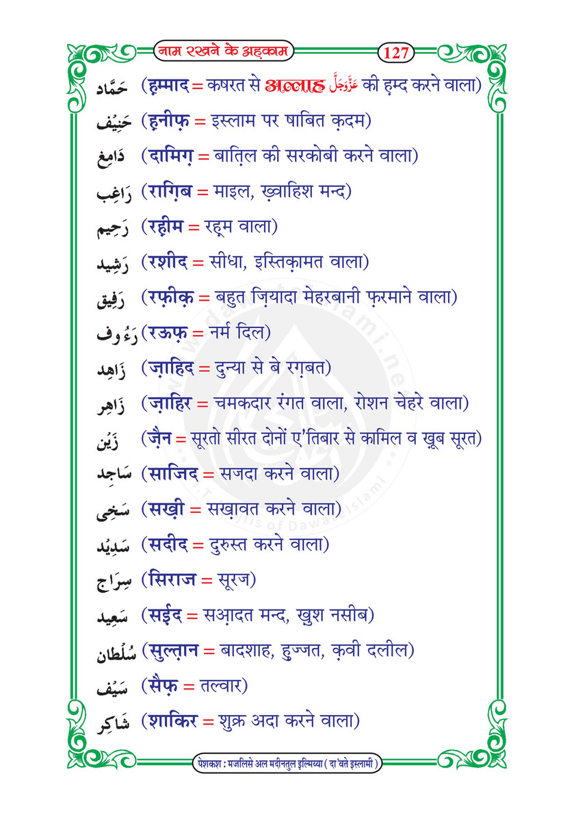 My Publications Naam Rakhnay Kay Ahkam In Hindi Page 130 131 Created With Publitas Com