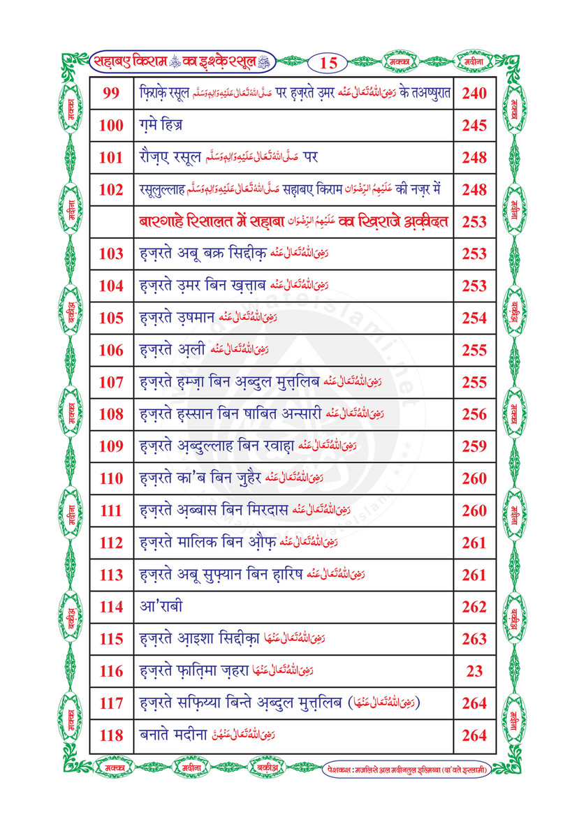 My Publications Sahaba E Kiram Ka Ishq E Rasool In Hindi Page 18 19 Created With Publitas Com