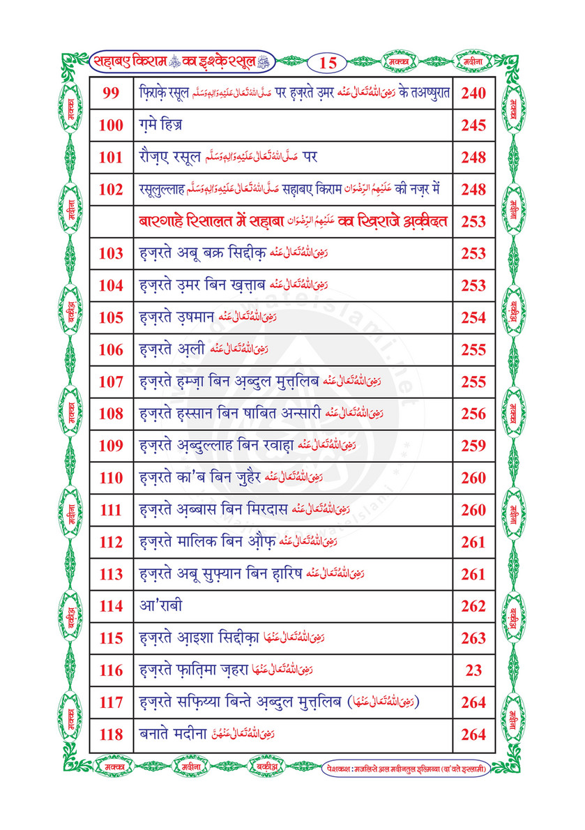 My Publications Sahaba E Kiram Ka Ishq E Rasool In Hindi Page 16 17 Created With Publitas Com