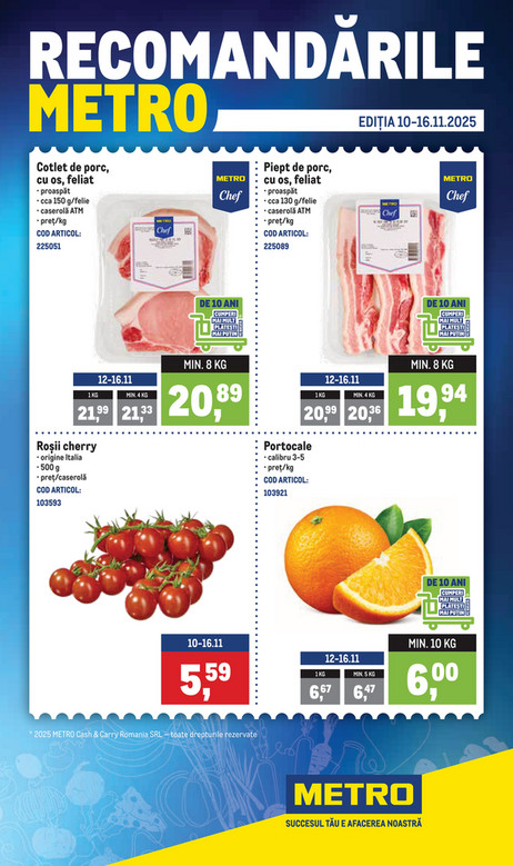 Recomandările METRO