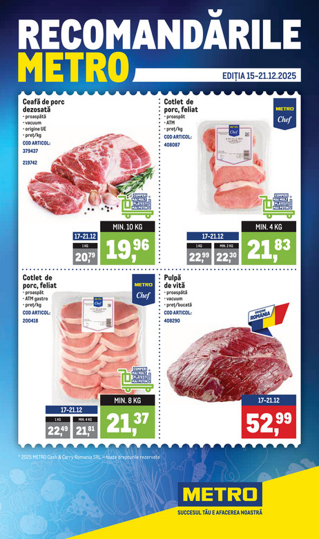 Recomandările METRO