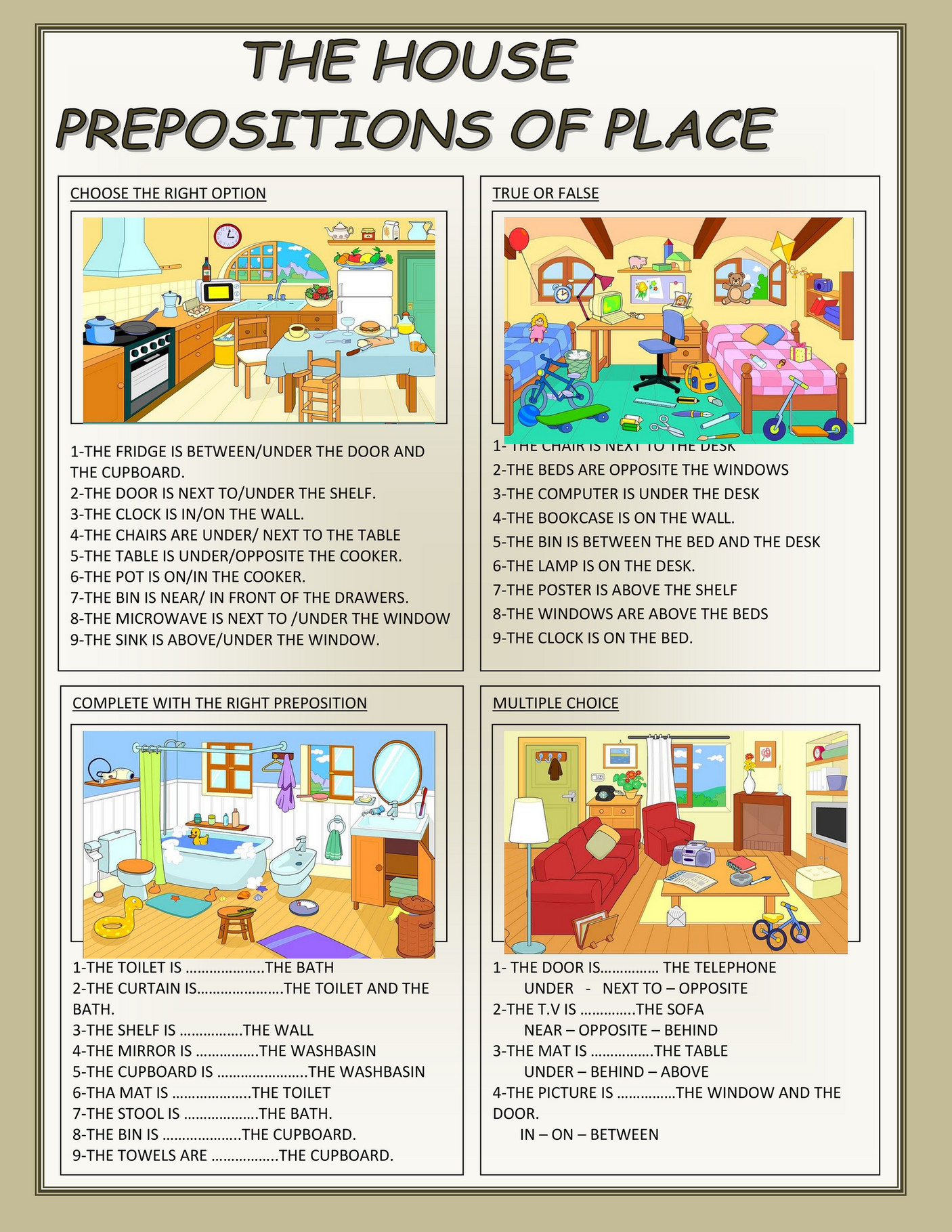 Lainic International Ltd - The-house-prepositions-of-place-fun 