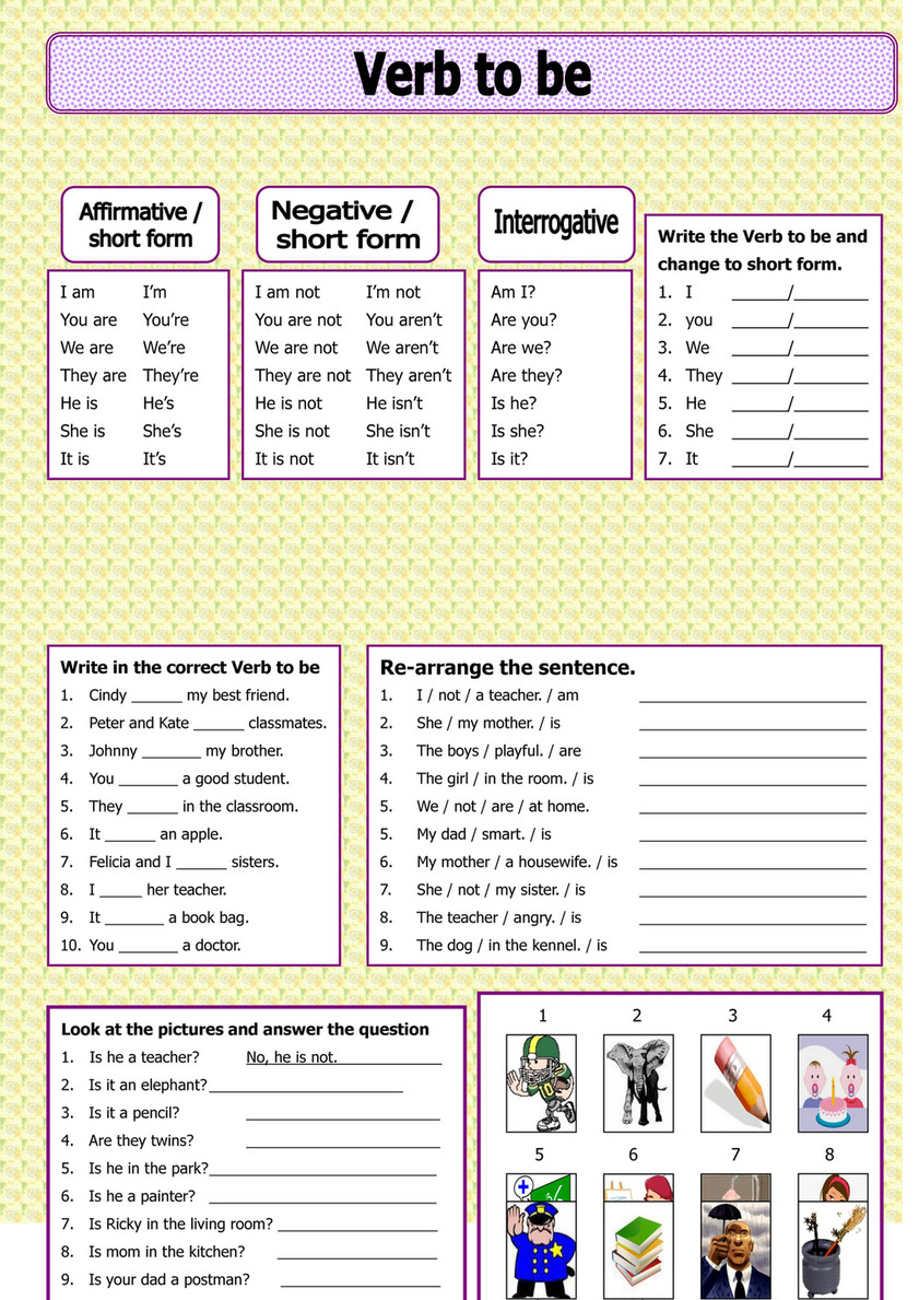 Lainic International Ltd Verb To Be Grammar Drills 803 Page 1 Created With Publitas Com