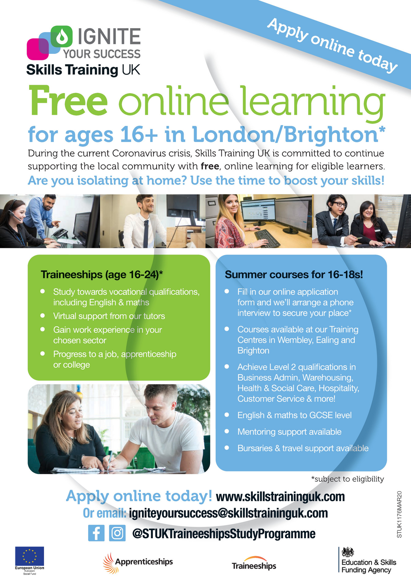 CXK Skills Training UK Free Online Training A Leaflet April Page Created With