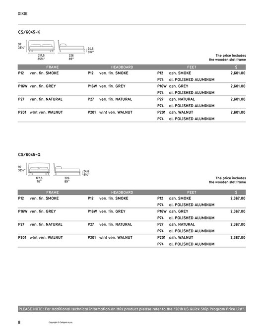 Calligaris Westchester 18 Usa Bedroom Collection Page 90 91 Created With Publitas Com