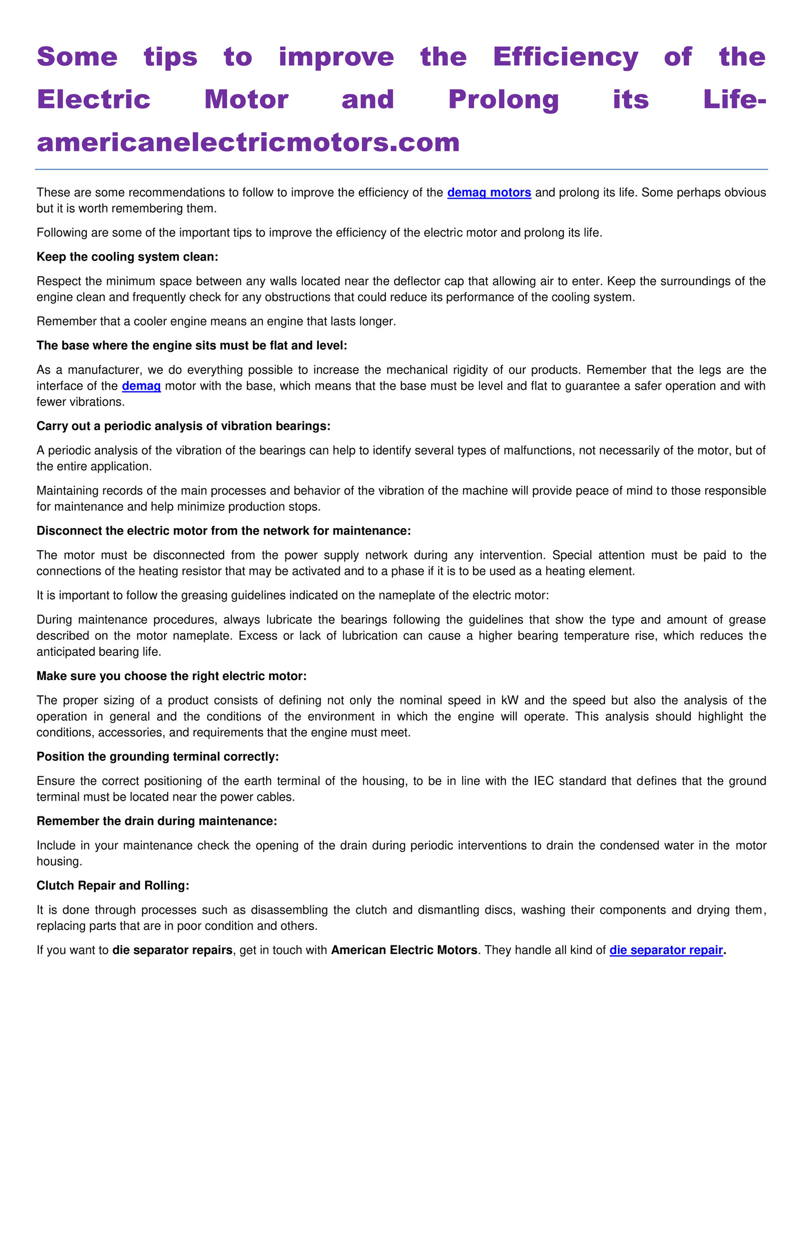 How To Increase Electric Motor Efficiency