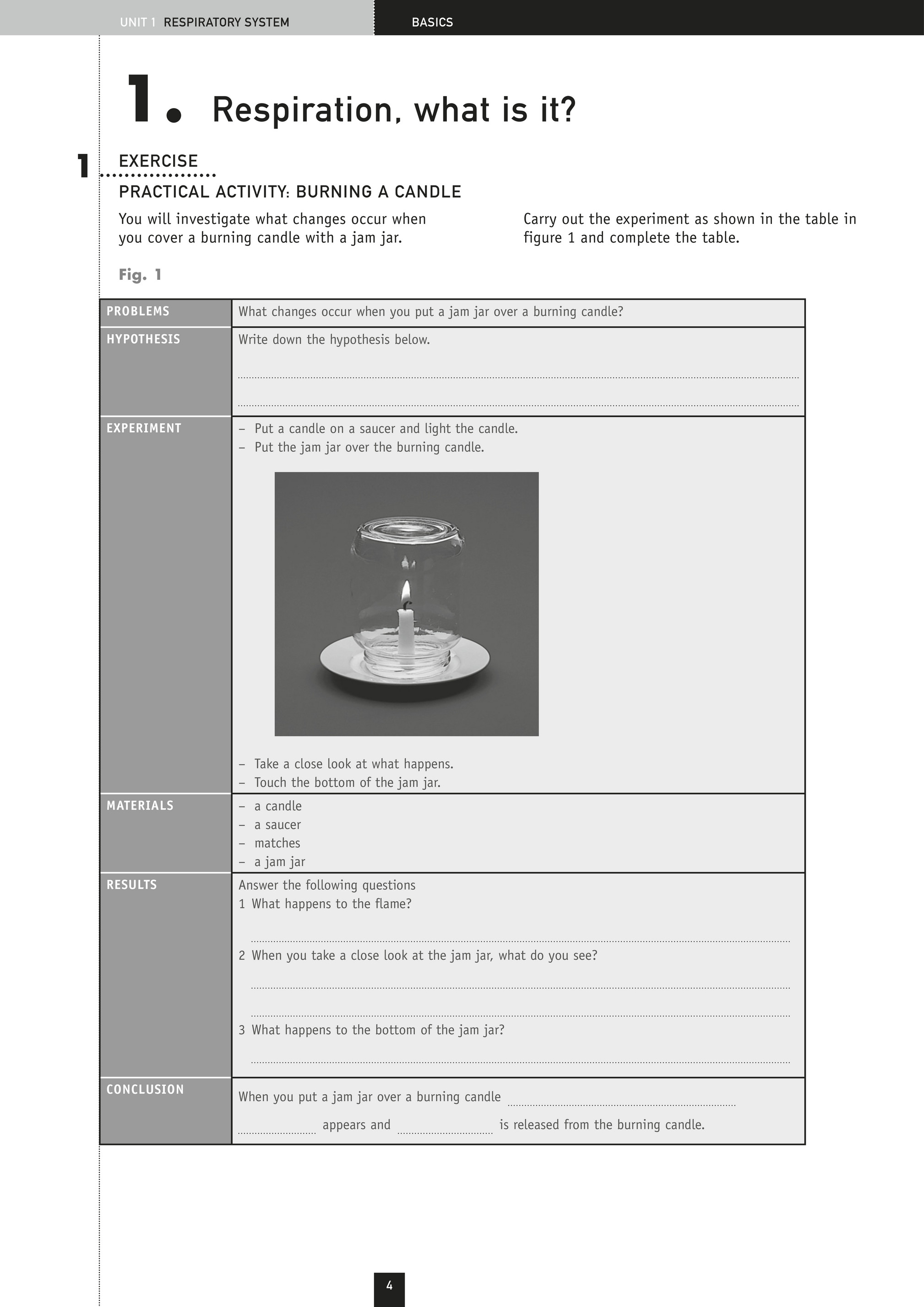 UNIT 1: The Respiratory System