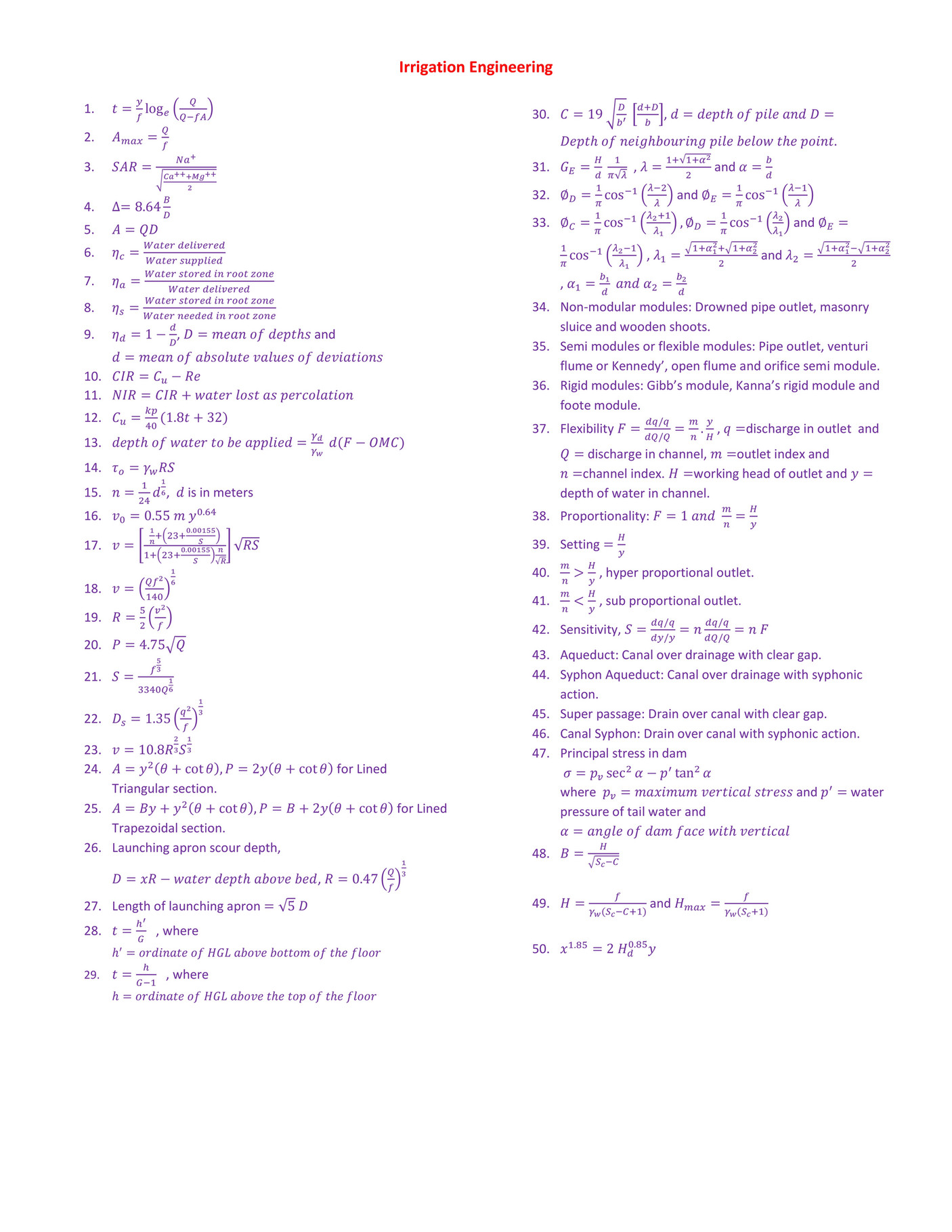Civil Spot Engineering Formulas Page 8 Created With Publitas Com