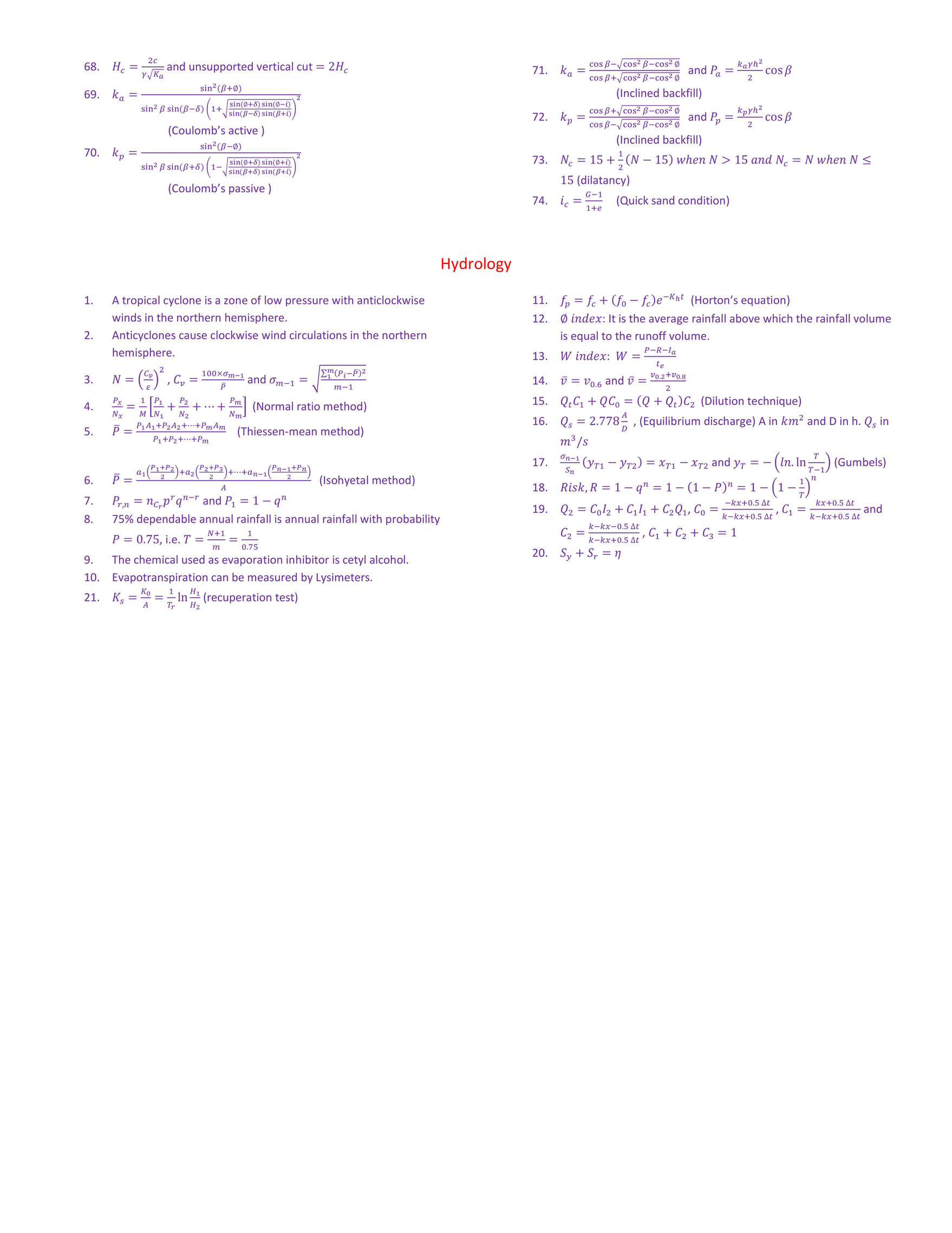 Civil Spot Engineering Formulas Page 1 Created With Publitas Com