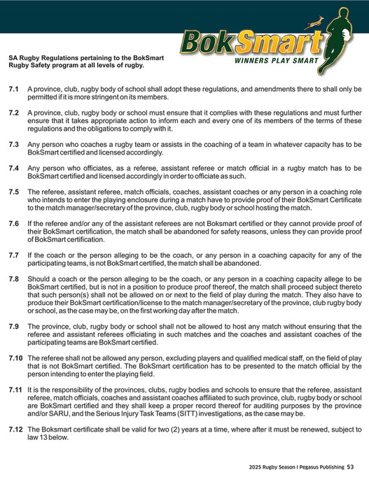 Boksmart Pegasus Publishing - 2025 Golden Lions High Schools Rugby Association ...