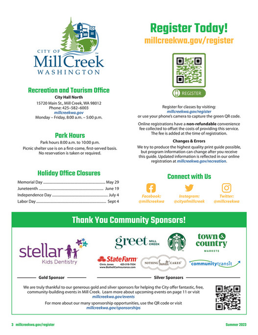 City of Mill Creek Mill Creek Recreation Guide & City Highlights